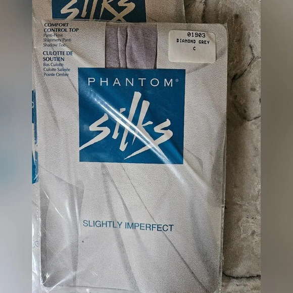 4 Packs of Phantom Comfort Control Top Silks/Pantihose/Tights Shimery Shadow Toe - Picture 3 of 6